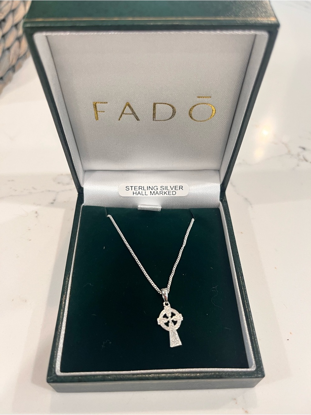Sterling Silver Jerusalem Cross Pendant Necklace - Silver